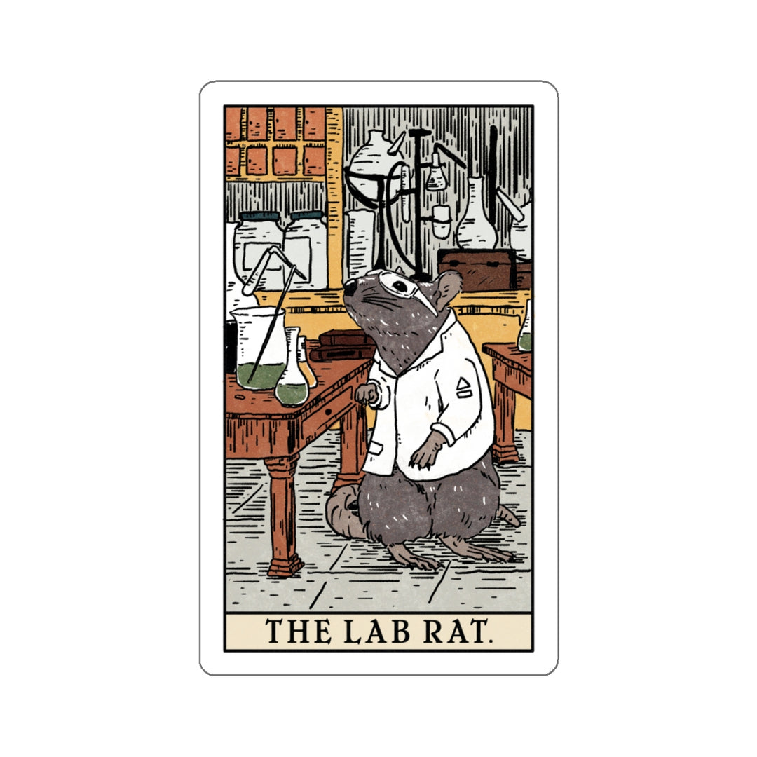 The Lab Rat Tarot Card Sticker