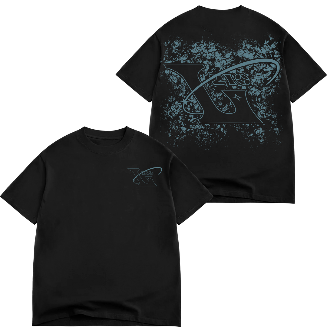 210 Faded "Box Fit" Tee - Limo Black