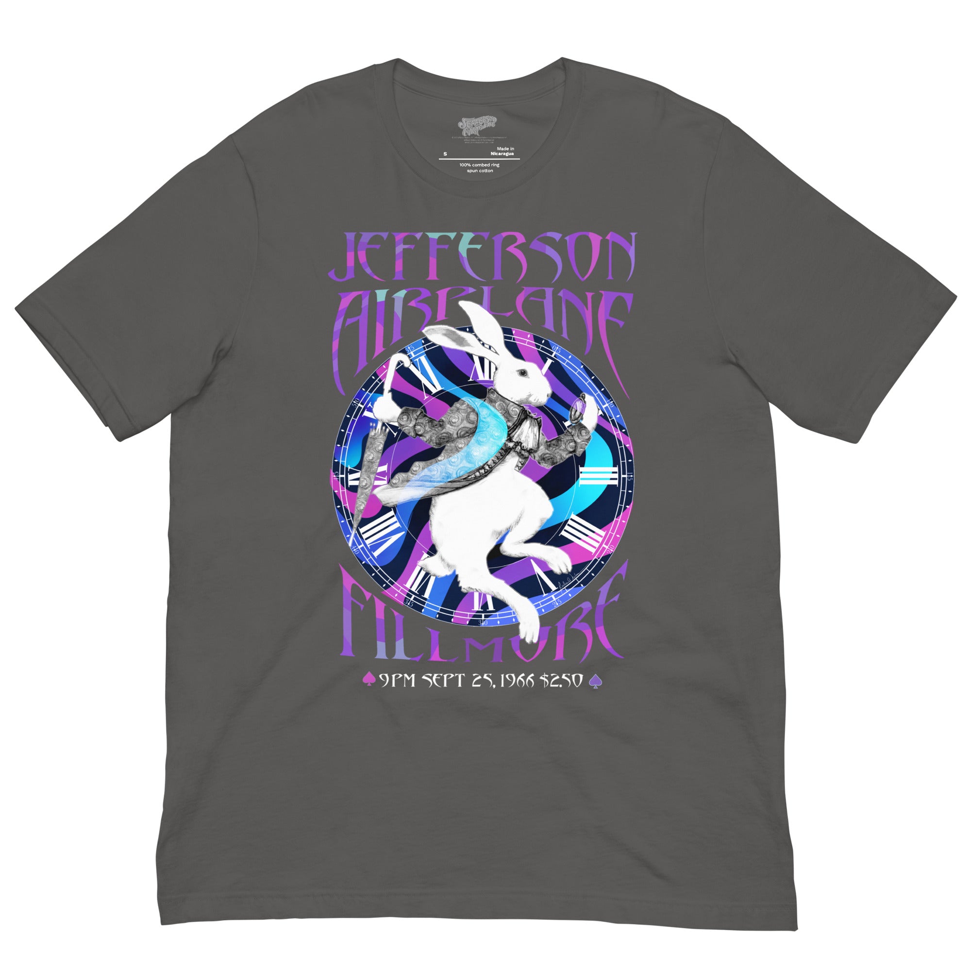 Jefferson Airplane White Rabbit Fillmore Tee – Mainfactor Merch Store